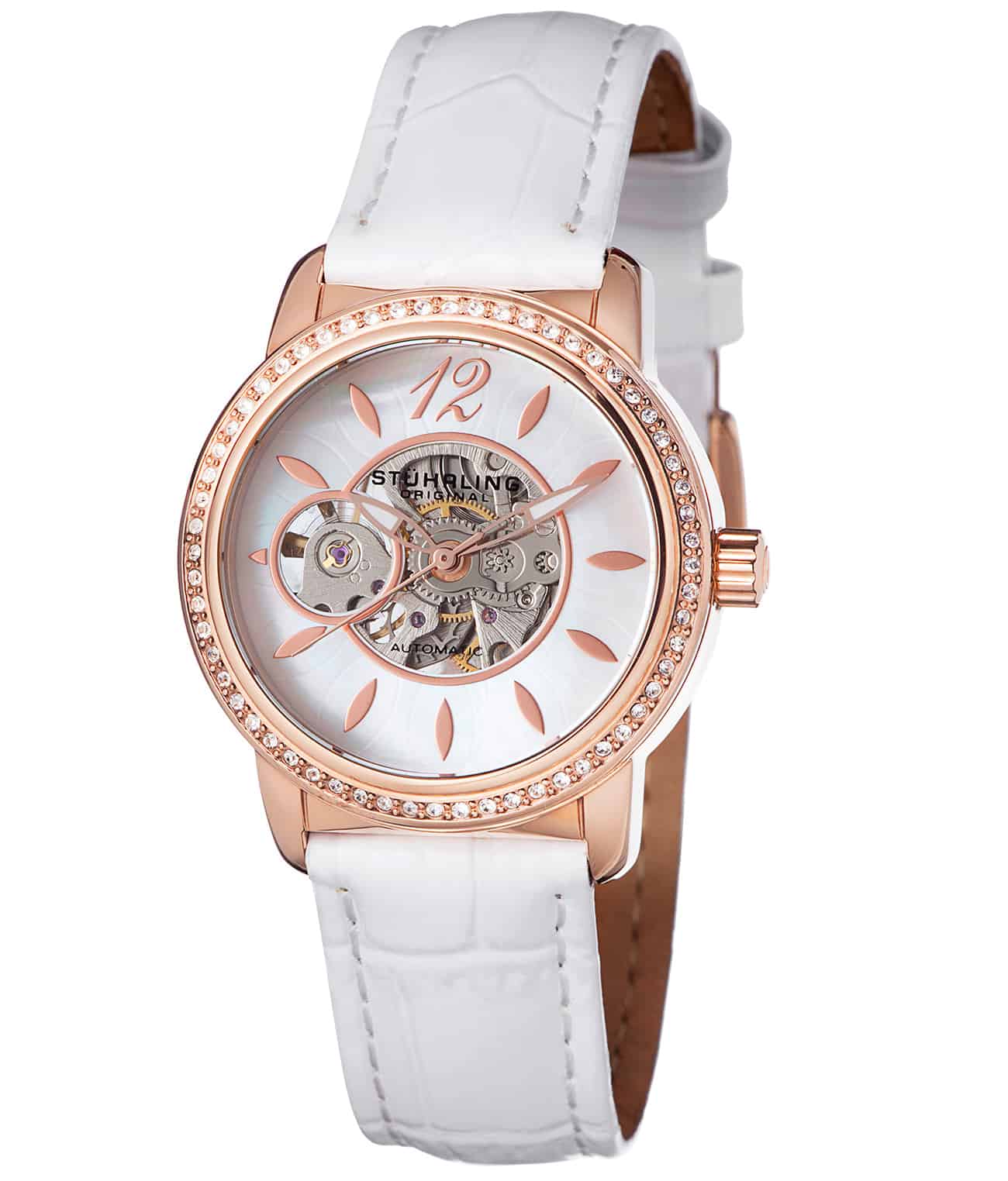 Delphi 856 Automatic 34mm Skeleton Watch - Luxury Mechanical Timepiece for Men - Perfect for Business, Formal Events & Everyday Wear
