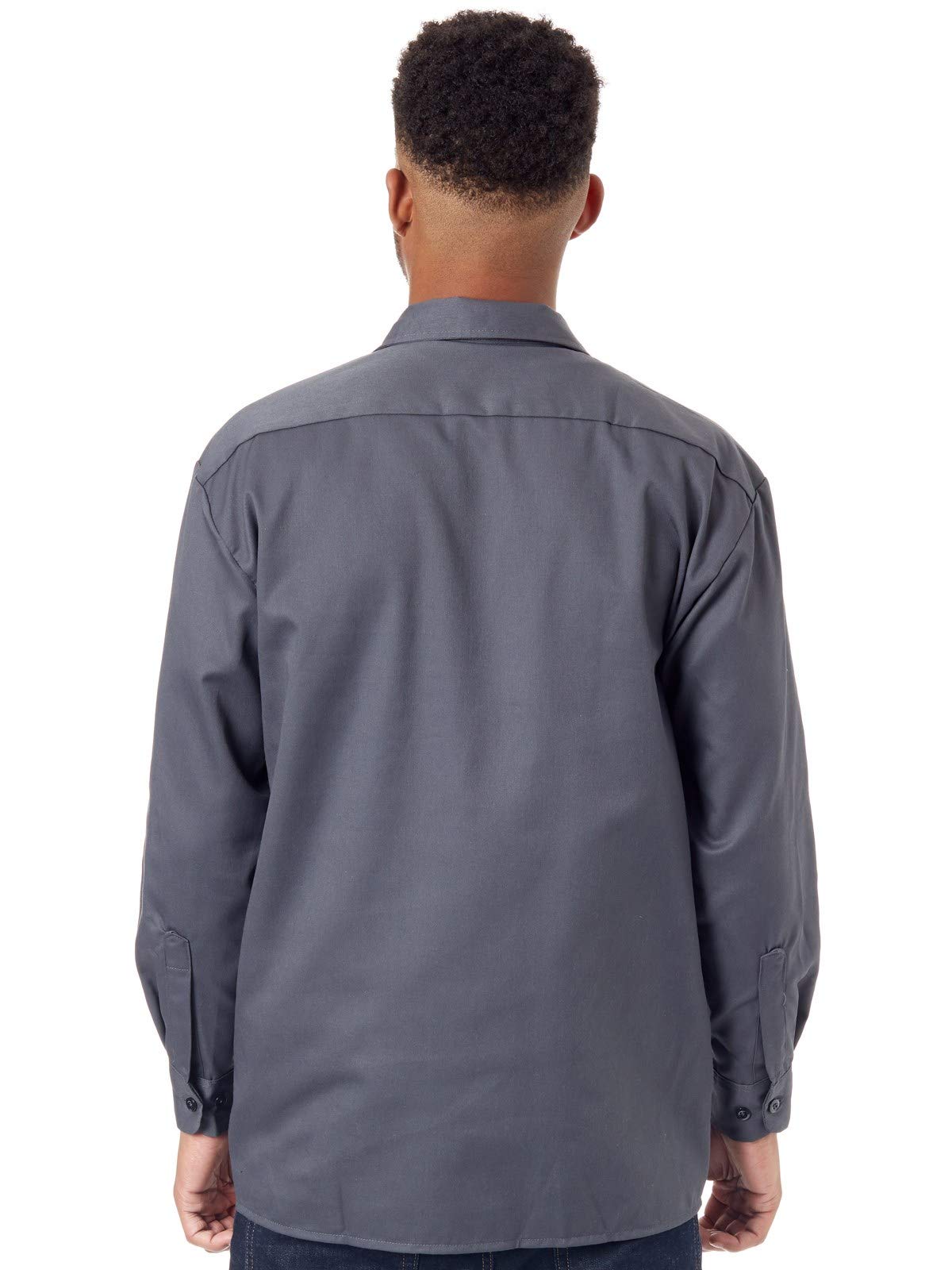 Dickies Men's Big & Tall Long Sleeve Work Shirt - Durable Cotton Twill, Relaxed Fit for Comfort, Professional Workwear for Construction, Landscaping & Outdoor Jobs