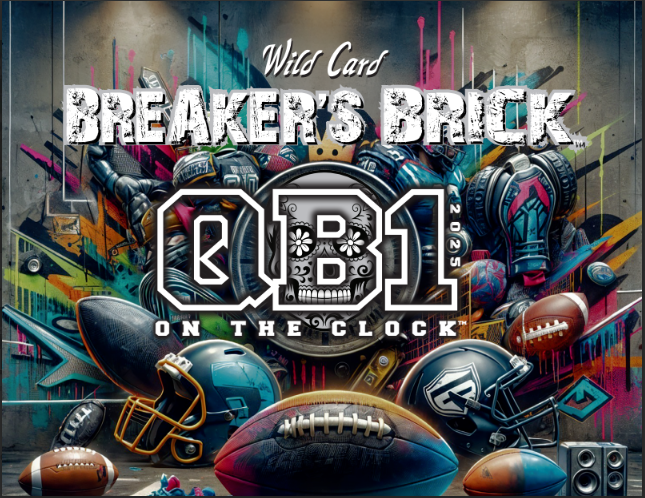 2025 Wild Card QB1 On The Clock Breakers Brick - Premium Collectible Football Trading Card for Fantasy Sports Enthusiasts - Perfect for Game Room Decor, Fantasy League Prizes & Sports Memorabilia Collections
