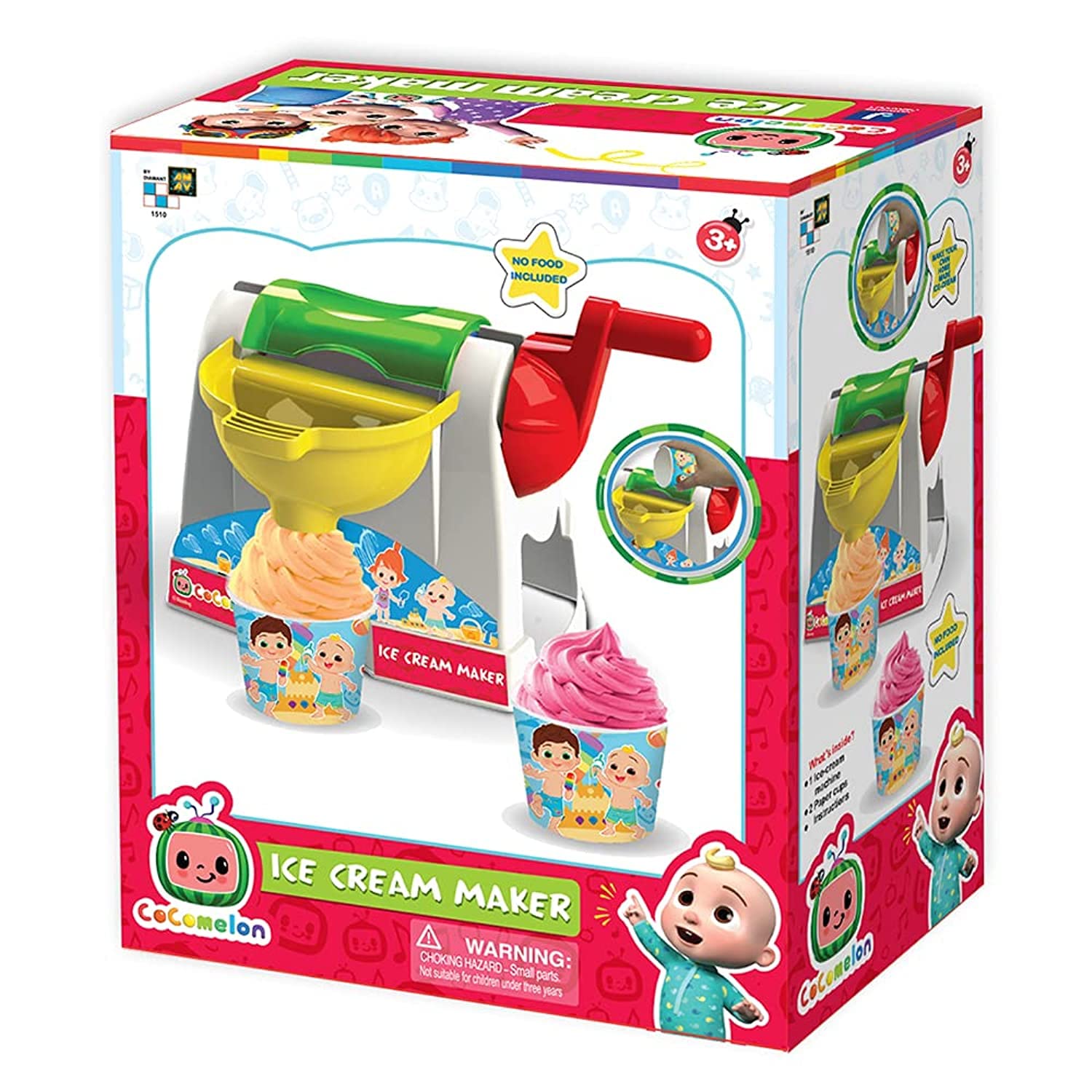 Cocomelonce Ice Cream Maker Toy for Kids - Fun & Easy Homemade Ice Cream Maker Machine, Multicolor - Perfect for Birthday Gifts & Summer Playtime