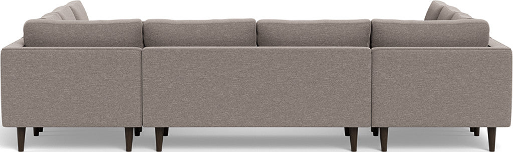Ladybird 134 U Sectional Sofa - Modern L-Shaped Couch with Reversible Chaise, Soft Fabric Upholstery for Living Room, Family Room, or Home Theater