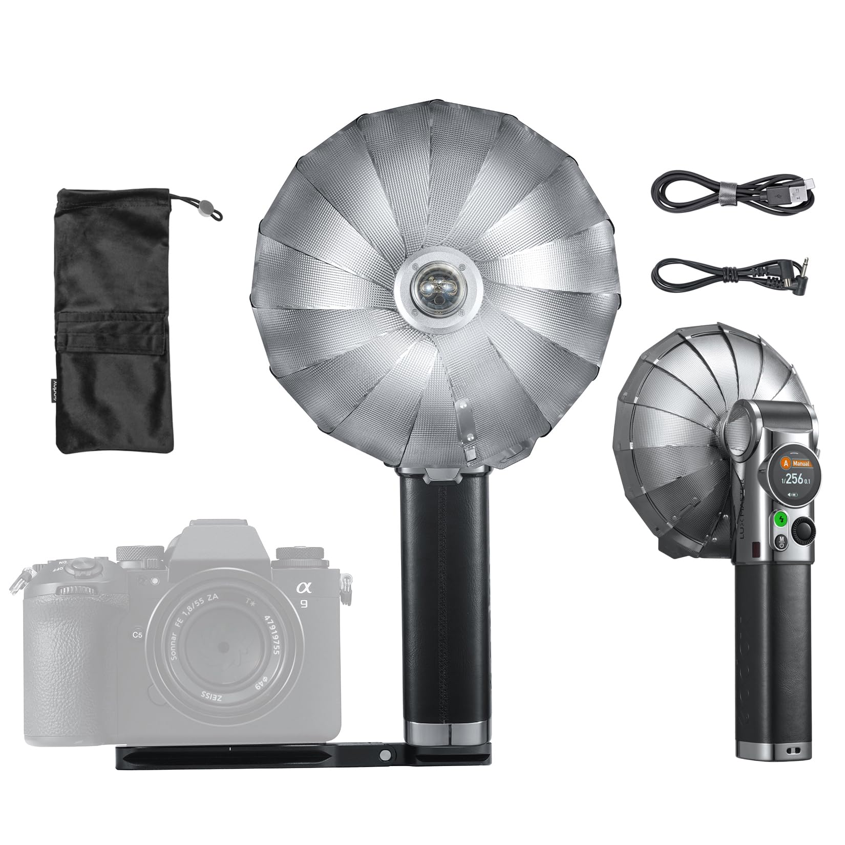 Godox Lux Master Retro TTL HSS Camera Flash with Touch Screen | Wireless Sync & Built-in Battery | 2.4G Wireless X System for Sony Nikon Canon Fuji Leica Sigma Panasonic | Perfect for Portrait, Wedding & Studio Photography