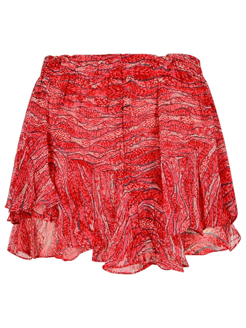 Stylish 'Sornel' Red Viscose Shorts for Women - Comfortable Summer Casual Wear for Beach, Vacation & Everyday Outfits