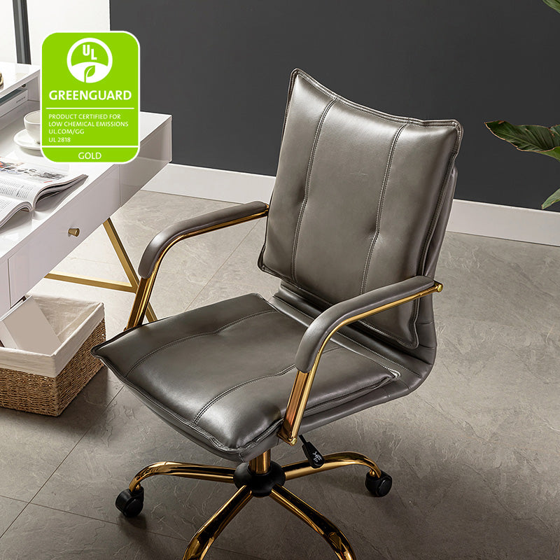 Stylish Michele Vegan Leather Task Accent Chair - Modern Office & Living Room Furniture for Home & Workspace