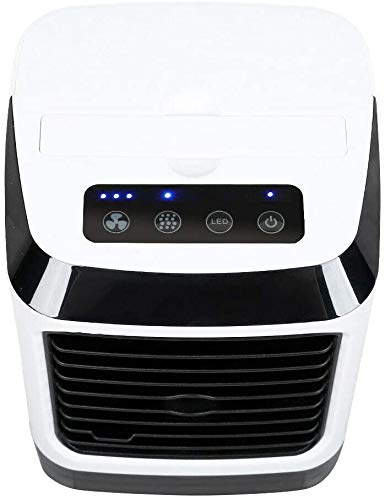 Portable Air Cooler - Mini Personal Air Conditioner Fan with Low Noise, Evaporative Cooling & LED Mood Light for Home, Office, Desktop, Nightstand - Perfect for Indoor & Outdoor Use in Summer
