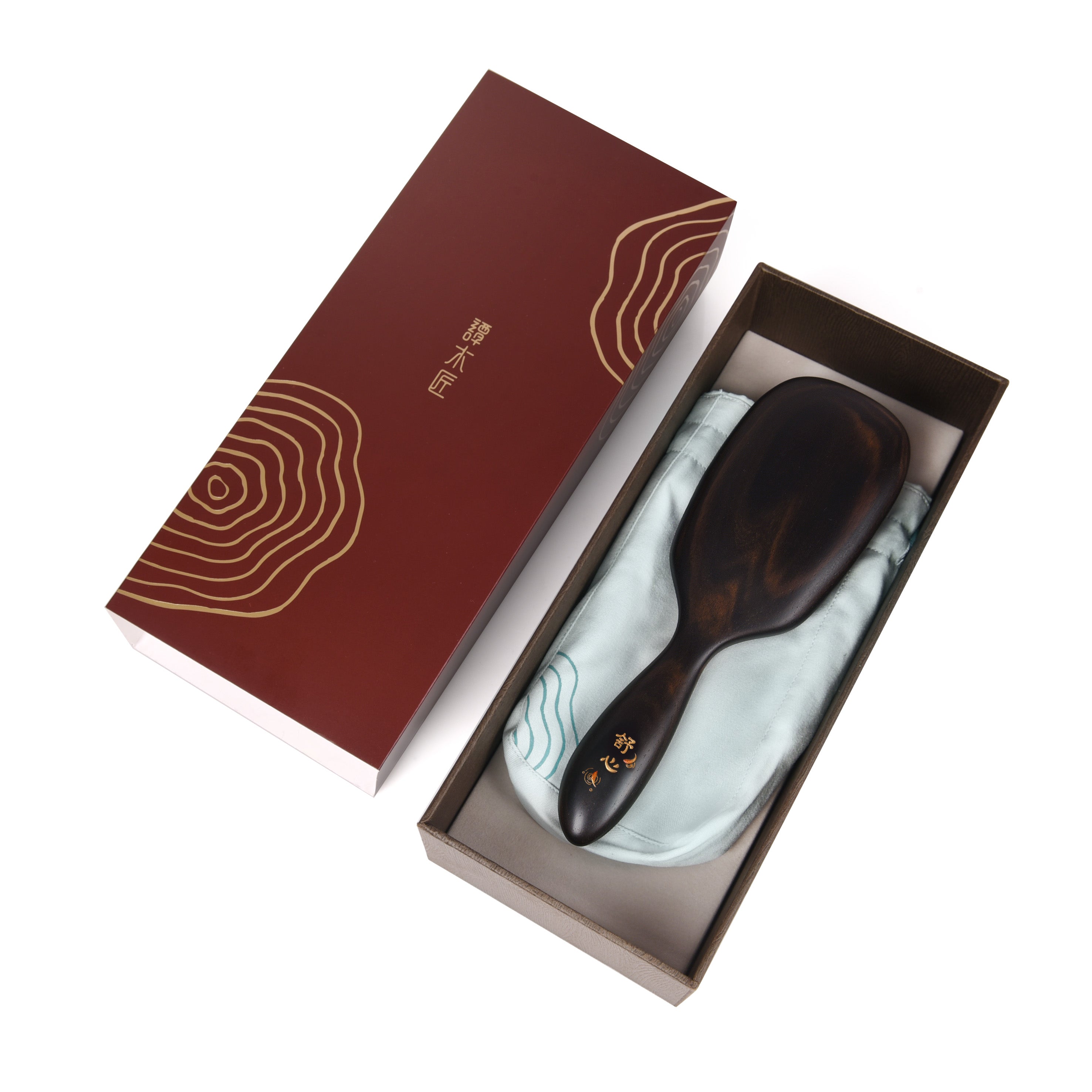 Premium Blackwood Hair Brush with Natural Boar Bristles - Gentle Detangling & Scalp Massage for Shiny Healthy Hair - Perfect for Daily Styling & Salon Use