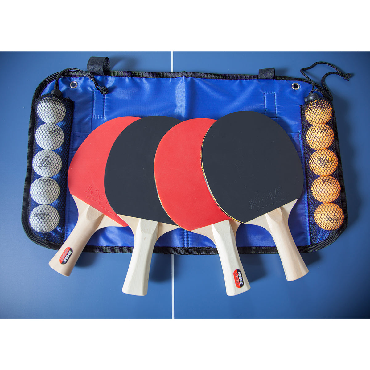 JOOLA Premium Table Tennis Paddles & Balls Set - 4 Player Family Ping Pong Kit for Indoor/Outdoor Fun, Tournaments & Backyard Games