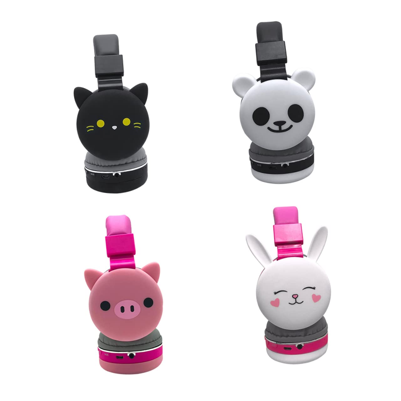 SUPVOX Wireless Over-Ear Headphones with Animal Design - Panda & Cat Style, Comfortable Head-Mounted Gaming Headset for PC, Computer, and Mobile Devices | Perfect for Gaming, Streaming, and Online Classes
