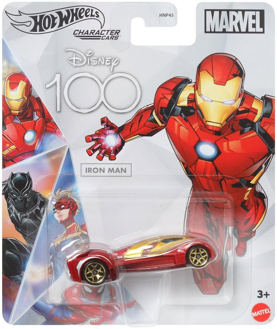 Hot Wheels Disney 100th Anniversary Iron Man Die-Cast Car - Collectible Toy for Kids & Adults | Perfect for Display, Gifts & Marvel Fans