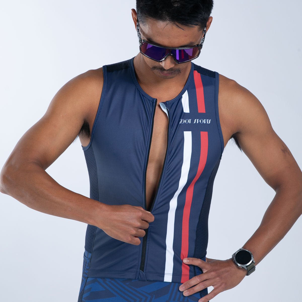 Men's Limited Edition Tri Aero Sleeves FZ Racesuit - Lightweight Cycling Jersey for Triathlon & Road Racing | Perfect for Competitive Cyclists & Endurance Training