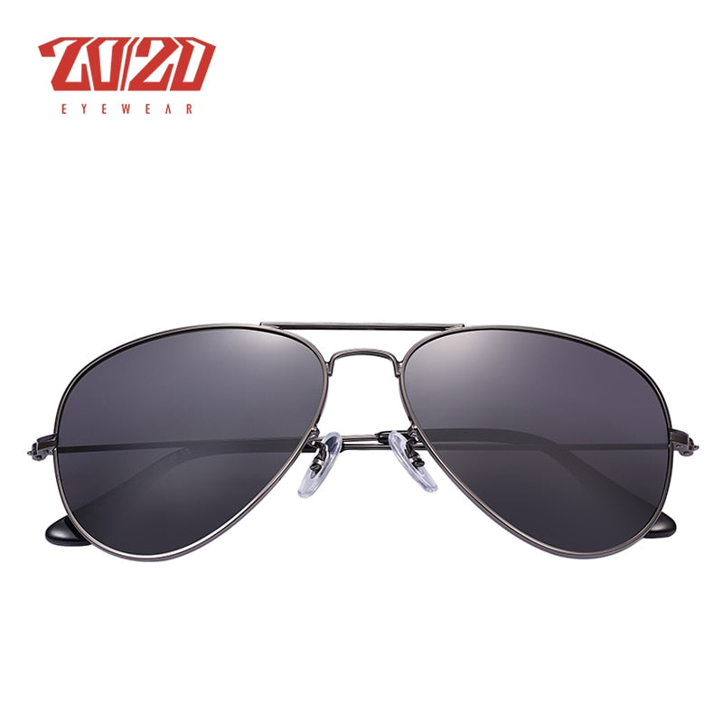20/20 Unisex Full Rim Square Alloy Polarized Sunglasses 17019 - UV Protection for Driving, Outdoor Sports & Fashion Accessories