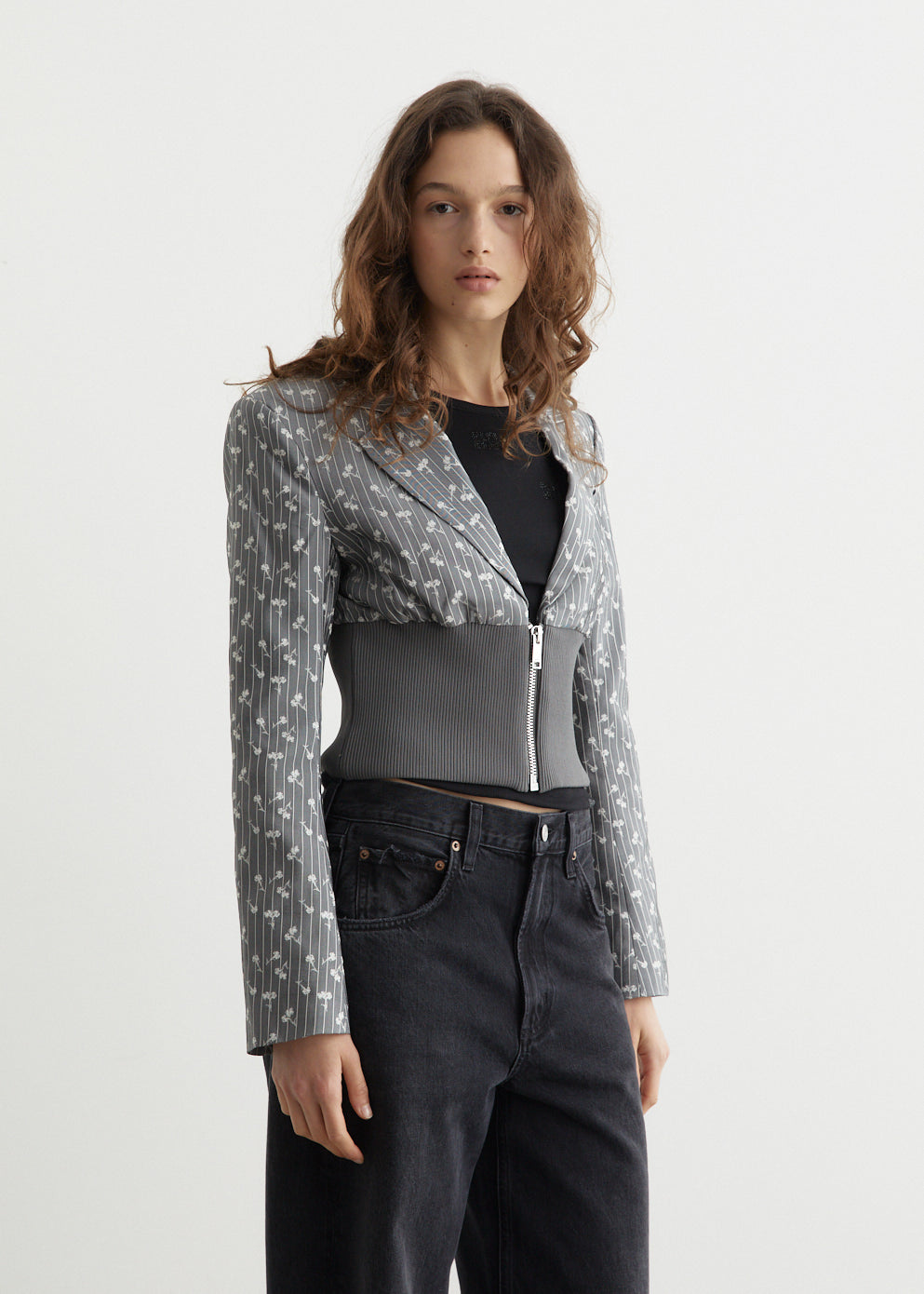 Stylish Acetate Jacquard Cropped Blazer for Women - Trendy Office Wear & Spring Fashion Jacket - Perfect for Business Casual, Work Outfits, and Date Nights