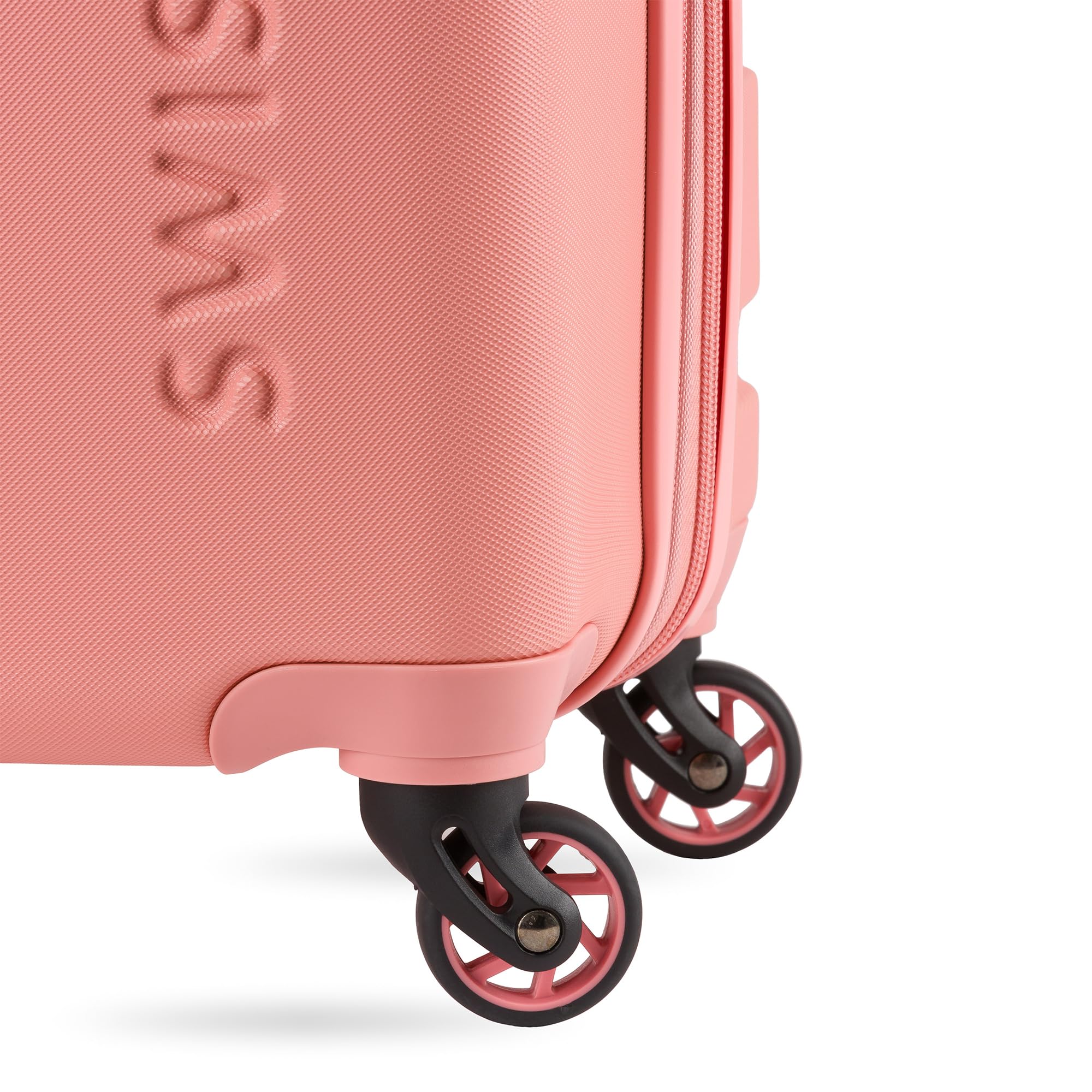 SwissGear 7366 Hardside Expandable Luggage Set with 360° Spinner Wheels, Coral Almond (19/23/27 Inch 3-Piece) - Perfect for International Travel, Business Trips & Family Vacations