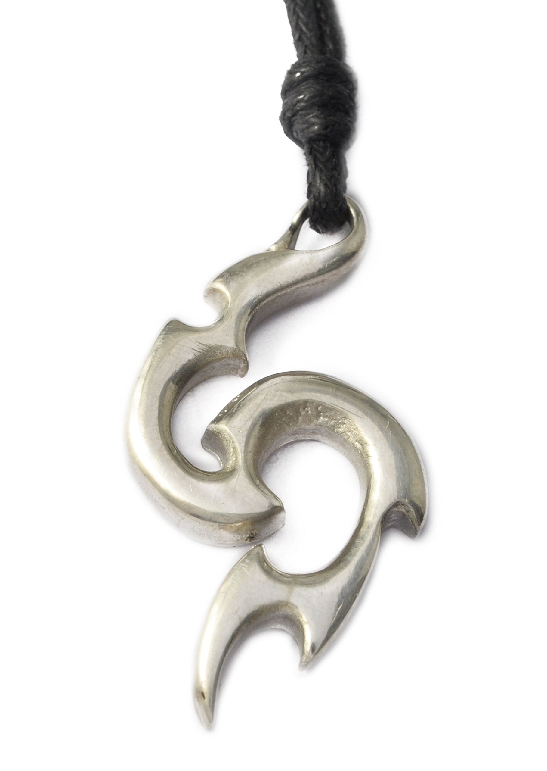 Tribal Design Silver Pewter Charm Necklace Pendant - Handmade Boho Jewelry for Women - Perfect for Festivals, Parties & Everyday Wear