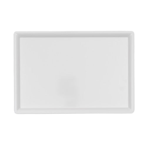 Arcata 922362 White Melamine Rectangular Platter - 13 3/4 x 9 1/2 Inches - Durable Serving Tray for Parties, Buffets & Entertaining
