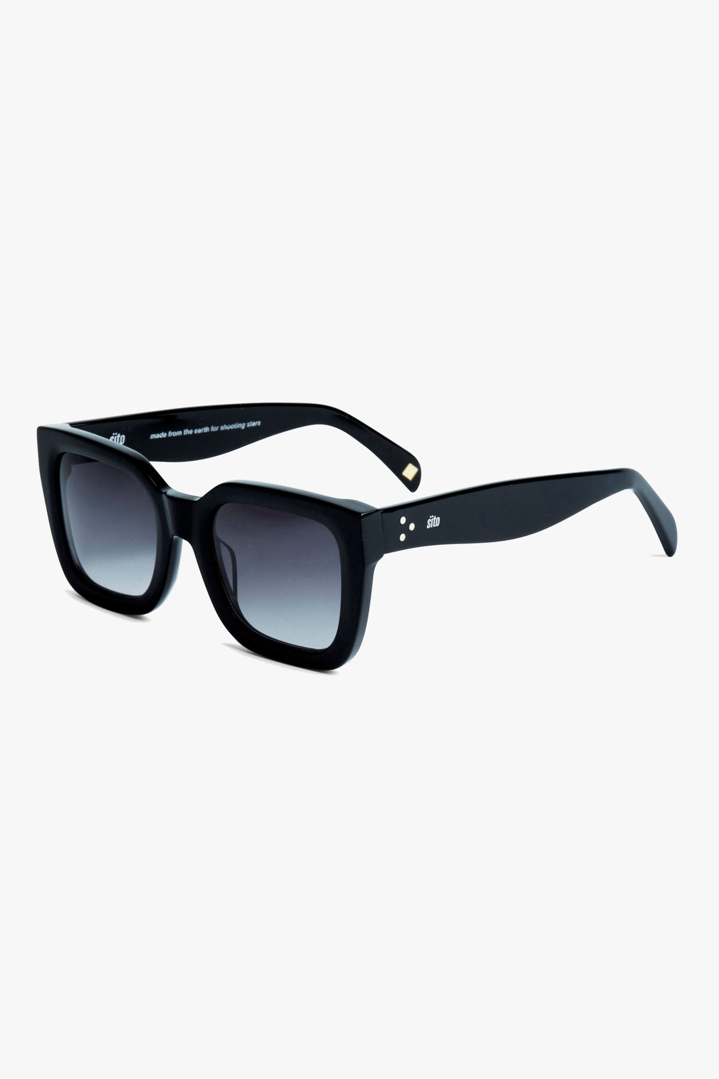 Harlow Black Grey Polarized Sunglasses for Men & Women - UV Protection, Fashionable & Comfortable - Perfect for Driving, Beach & Outdoor Activities