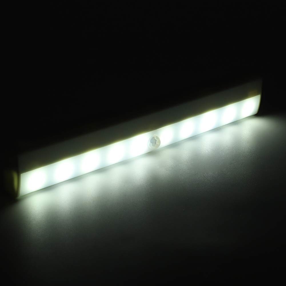10 Pack LED Night Light with Motion Sensor - Energy Saving Mini Night Lamp for Wardrobe, Stairs, Cabinet - Warm White Dimmable LED Closet Light for Bedroom, Hallway, Bathroom Safety Lighting