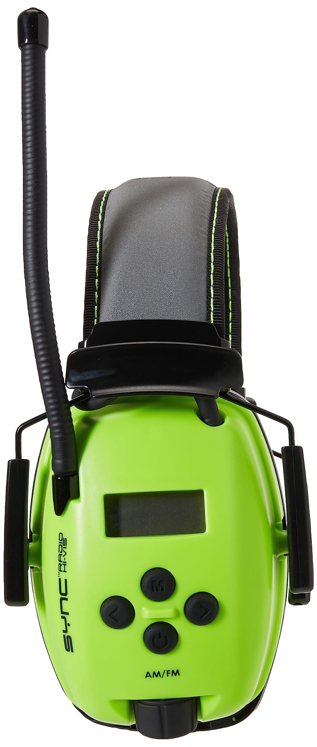 Howard Leight by Honeywell Sync Hi-Visibility Digital AM/FM Radio Earmuff (1030390) - Bright Yellow/Green, Noise Cancelling Hearing Protection for Construction, Hunting & Outdoor Work - Unisex Safety Earmuffs with Built-in Radio