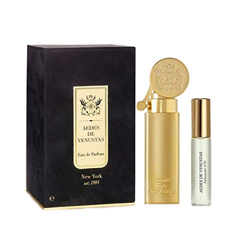 Luxury Palissandre d’Or Eau de Parfum Purse Spray with Holder - Travel Size Perfume for Women, Elegant Scent for Date Night & Special Occasions