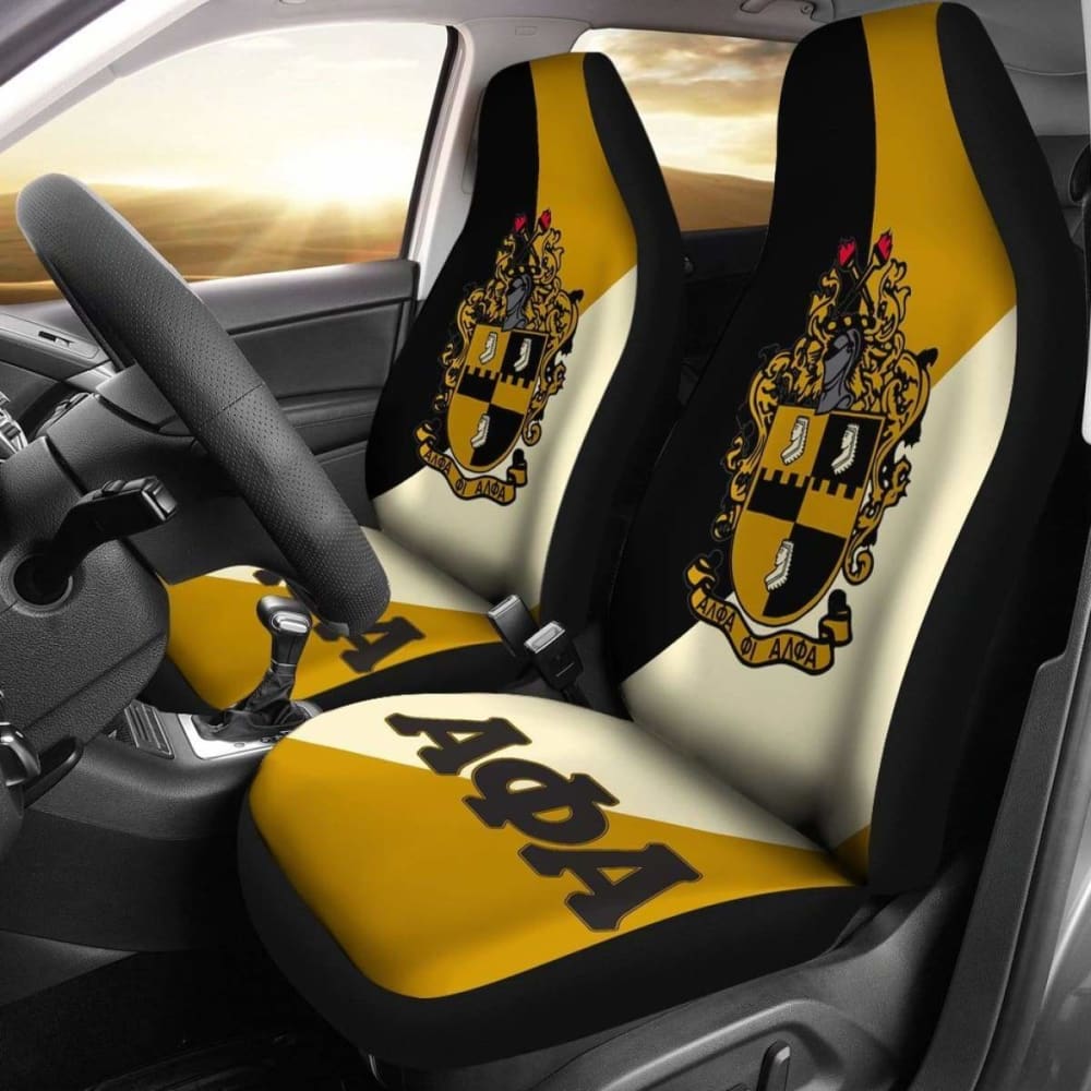 Premium African Print Car Seat Covers - Alpha Phi Alpha Fraternity Design 105905 | Stylish & Durable for SUVs, Sedans & Trucks | Perfect for Fraternity Events, Road Trips & Daily Commute
