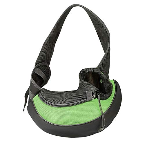 Portable Dog Carrier Bag for Small Dogs - Breathable Mesh Pet Shoulder Sling, Oxford Fabric Puppy Tote Pouch (S/M Size) - Perfect for Travel, Hiking, Walking & Outdoor Adventures with Your Pet