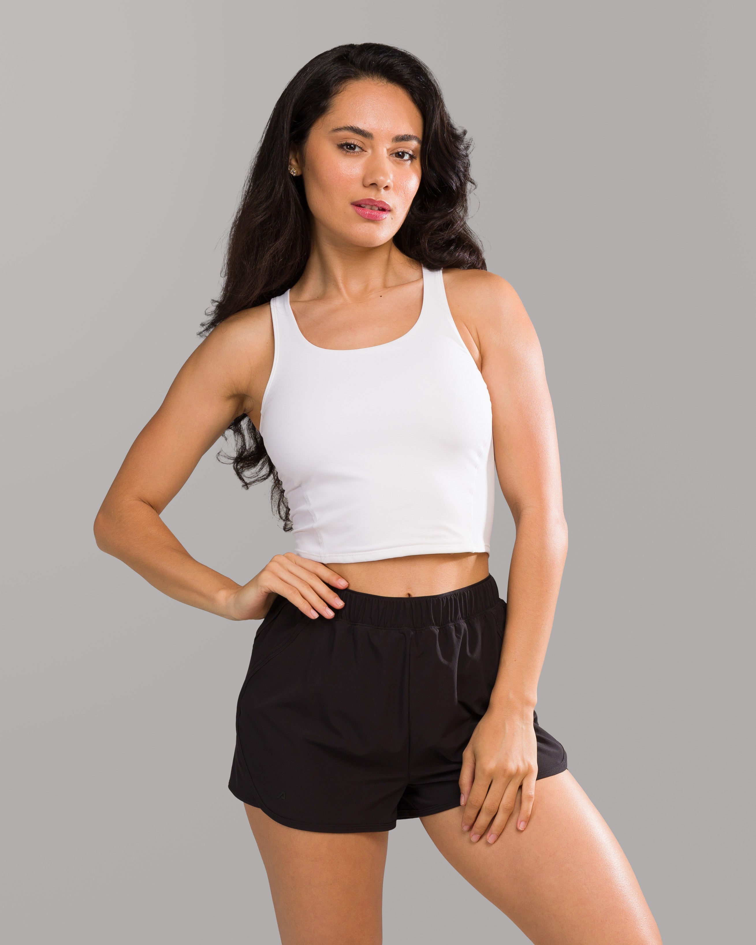Flex Tank Top for Women - Soft & Comfortable White Stretch Fabric - Perfect for Yoga, Gym & Casual Wear