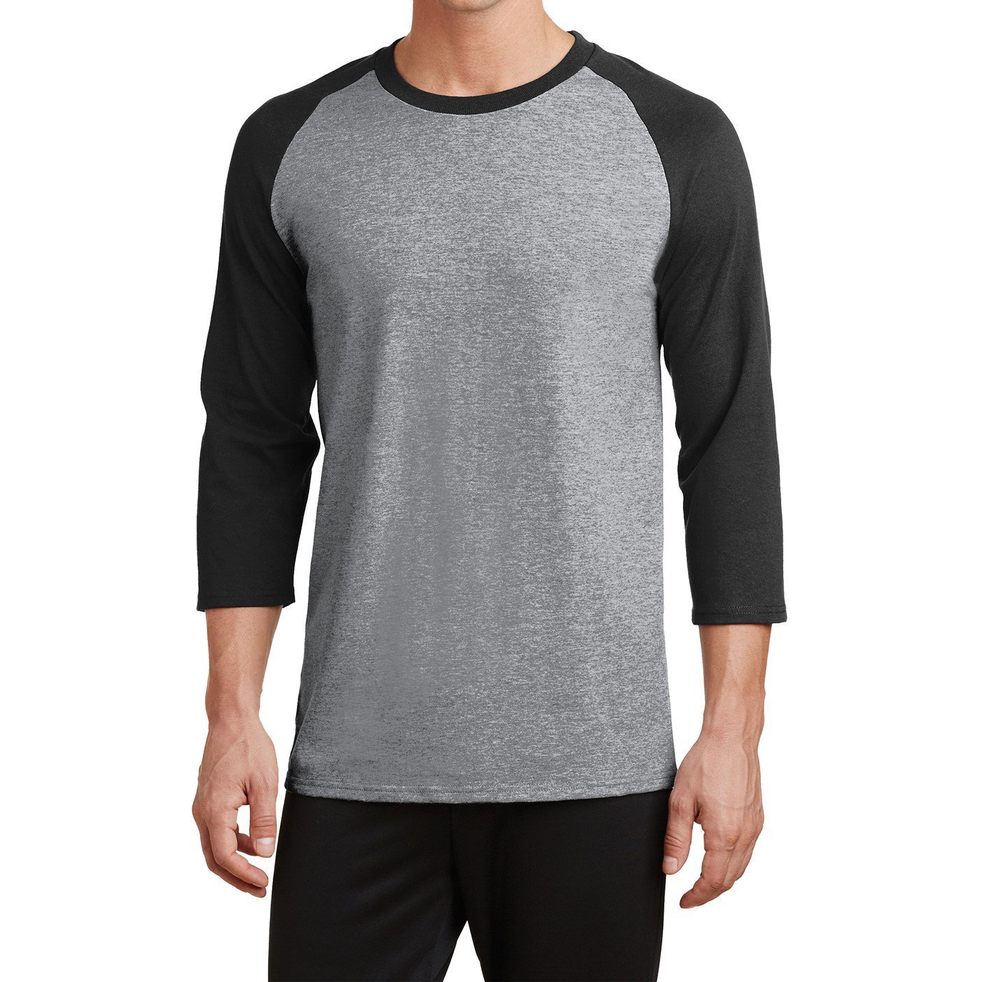 Men's 50/50 Cotton Blend 3/4 Sleeve Raglan Baseball Tee - Comfortable Casual Shirt for Sports, Gym & Everyday Wear