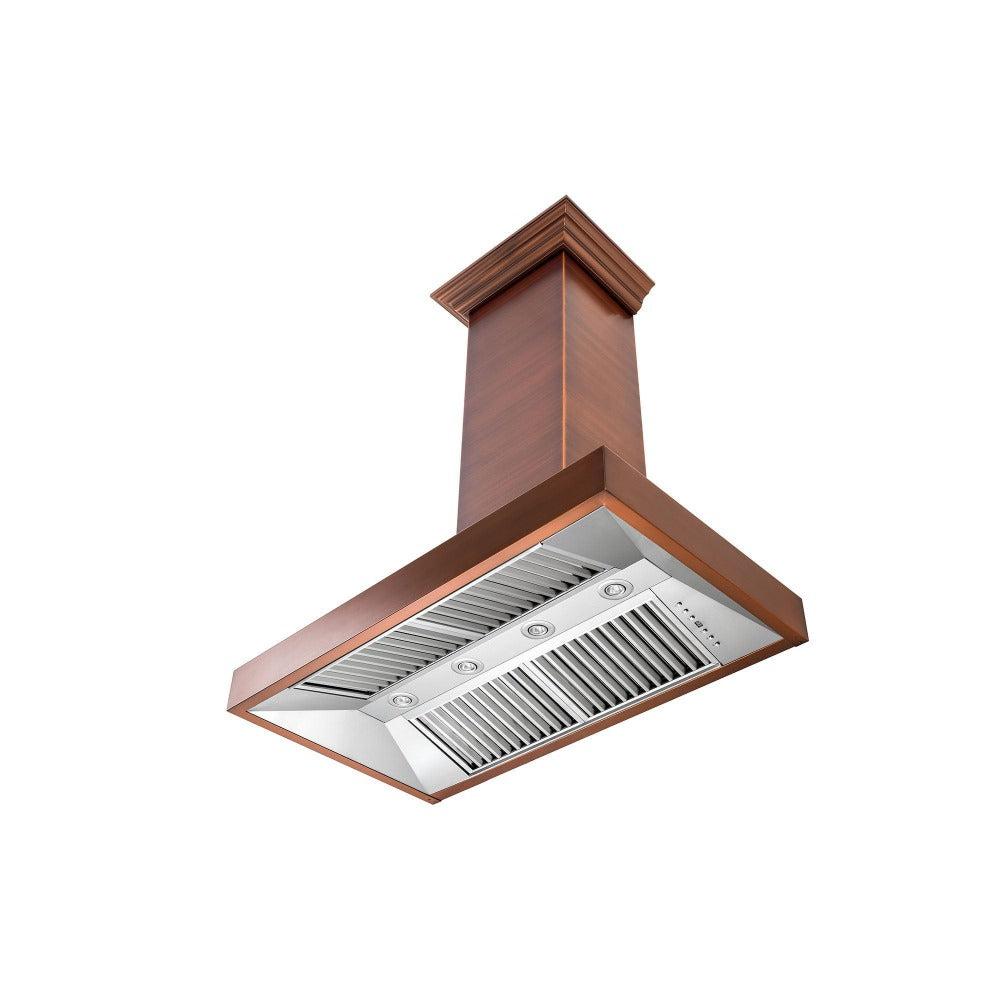 ZLINE 8667C Convertible Designer Series Copper Wall Mount Range Hood - Premium Kitchen Ventilation for Modern Homes | Perfect for Cooking, Baking & Grilling