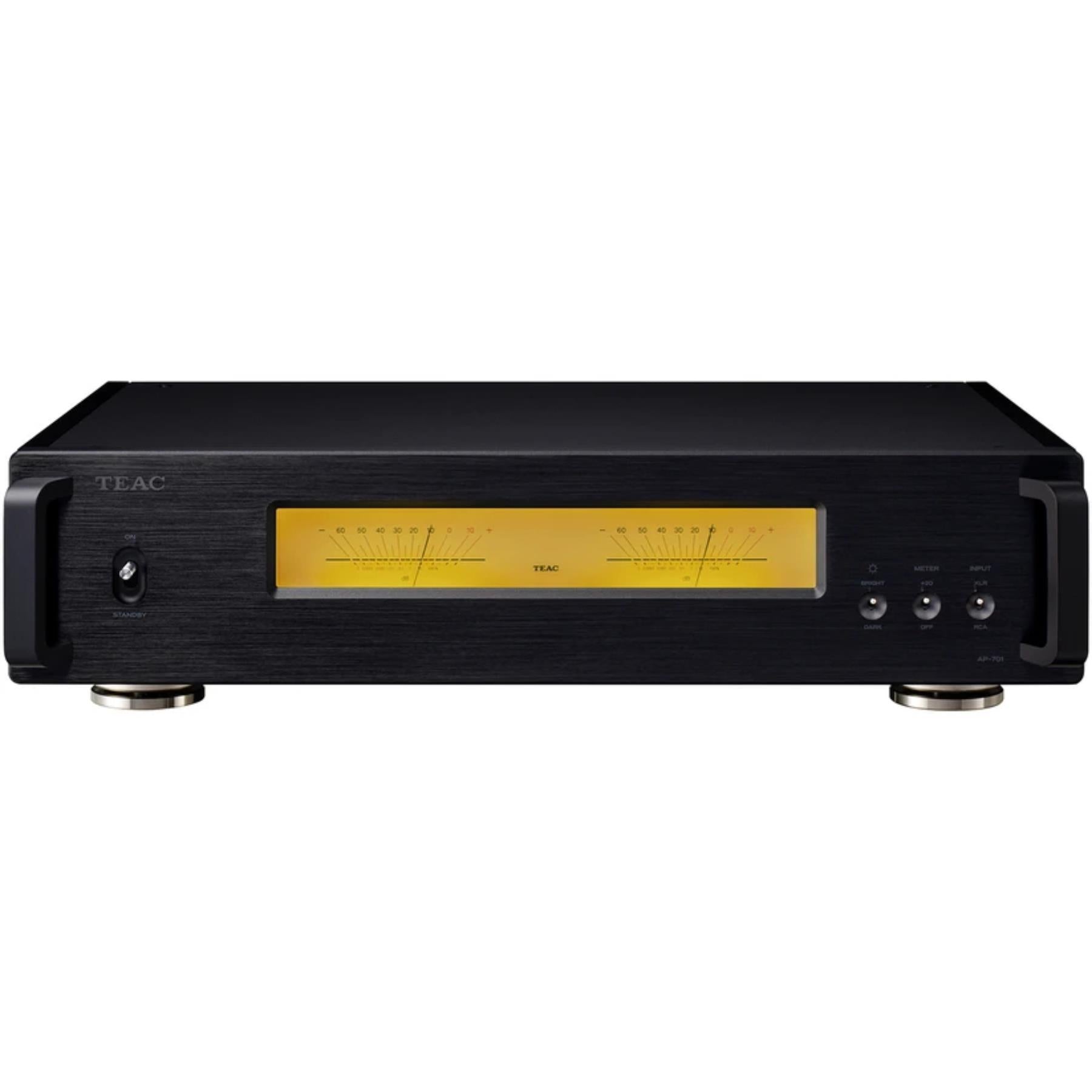 TEAC AP-701 Stereo Power Amplifier - 100W x 2 High-Fidelity Audio Amplifier for Home Theater & Hi-Fi Systems (Black) - Perfect for Audiophiles, Music Studios & Home Entertainment Setups