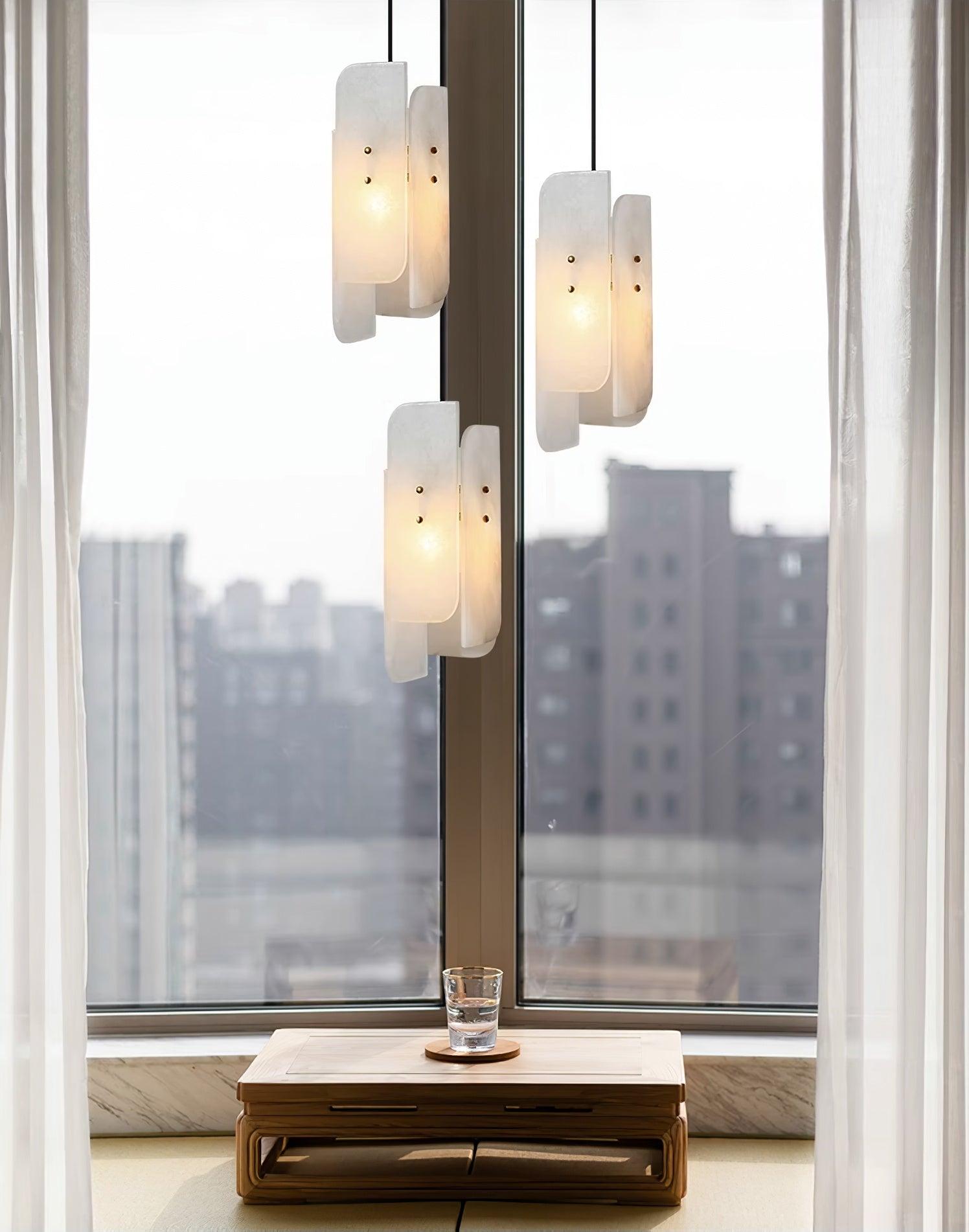 Megalith Mini Pendant Light - Modern Hanging Ceiling Lamp for Kitchen Island, Dining Room & Bedroom Decor - Dimmable LED Lighting Fixture