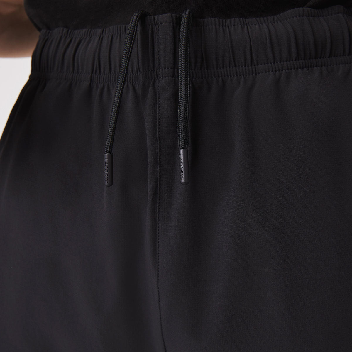 Lacoste Men's Ultra Light 8-Inch Shorts - Black & White | Breathable Quick-Dry Casual Athletic Shorts for Running, Gym, and Summer Outdoor Activities