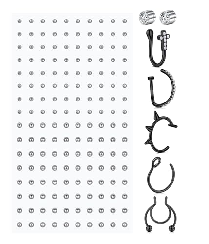 53-stick on stud+hoop-black