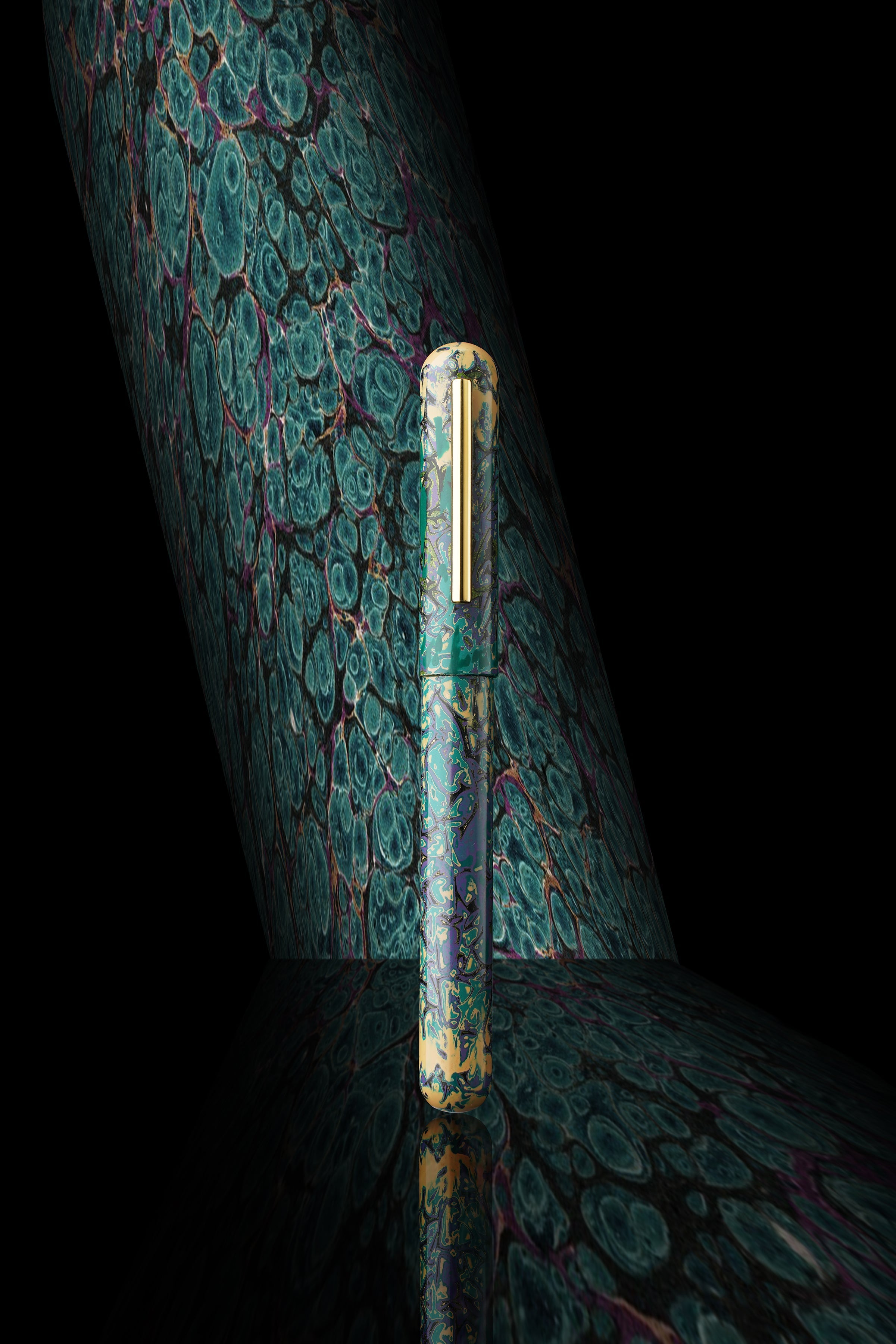 Nahvalur IKKAKU Fountain Pen - Qian Tan (Shoal) Color, Premium Writing Instrument for Calligraphy & Journaling | Perfect Gift for Pen Enthusiasts & Office Use
