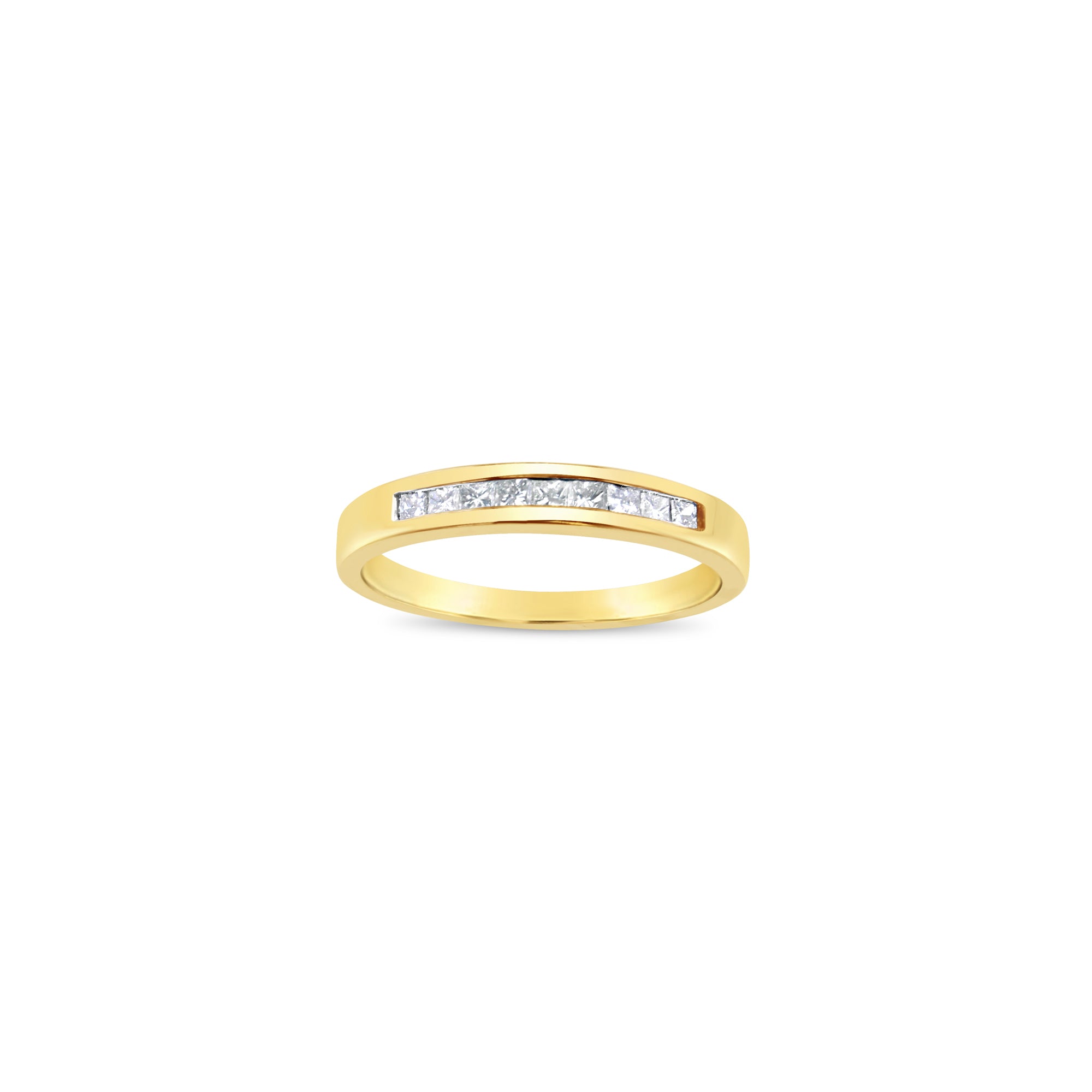 0.25 Carat Princess Cut Diamond Wedding Band for Women - Elegant Engagement & Anniversary Ring for Brides, Wives & Couples