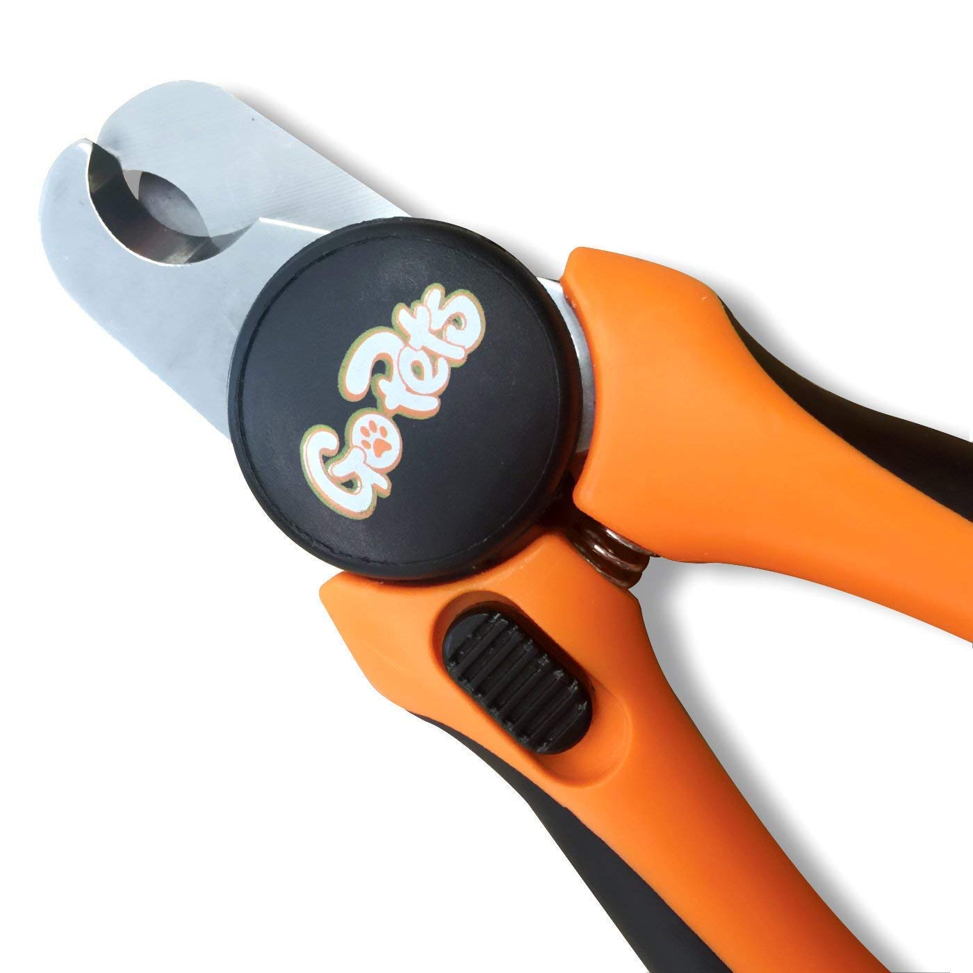 GoPets Professional Dog & Cat Nail Clippers Set - Large & Small Pet Nail Trimmers with Safety Guard, Angled Blades & Free Nail File Grinder - Perfect for Home Grooming & Pet Care Routine