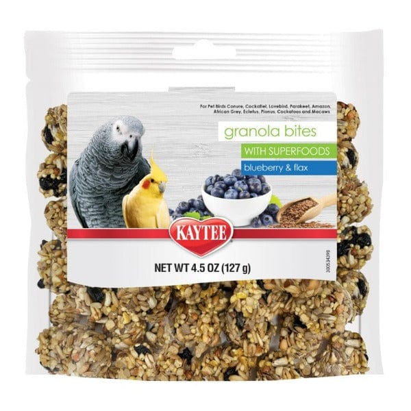 Kaytee Granola Bites with Superfoods - Blueberry & Flax Seed Healthy Treat for Small Pets - Perfect for Hamsters, Gerbils & Mice - Snack for Cages & Playtime