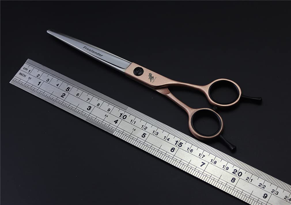 8-Piece Professional Pet Grooming Scissors Set - Stainless Steel Dog & Cat Hair Trimming Kit with Thinning & Curved Scissors | Safe Sharp Tools for Home Pet Salon Grooming, Bathing & Styling Sessions