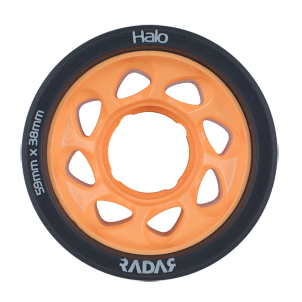 Radar Halo 59mm Quad Wheels 4 Pack - High Performance Skateboard Wheels for Smooth Riding & Tricks - Perfect for Skateboarding, Longboarding & Roller Derby