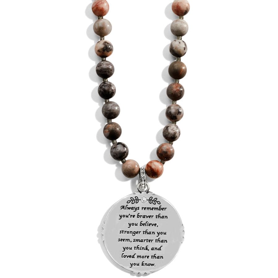 Brave Angel Pendant Necklace - Sterling Silver Inspirational Jewelry Gift for Women, Best for Birthday, Anniversary & Everyday Wear