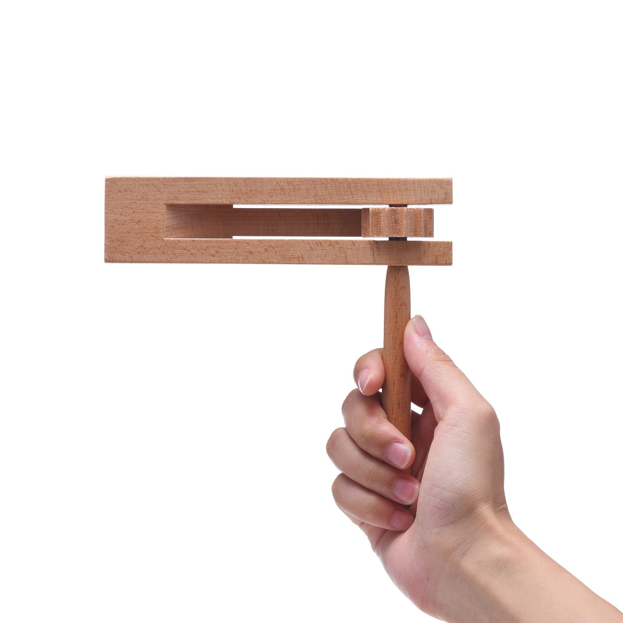 Wooden Spinning Ratchet Noise Maker Grogger - Traditional Matraca Toy for Parties, Sports Events, Celebrations & Jewish Purim - 1 Pack - Perfect for Festivals, Cheering & Holiday Fun
