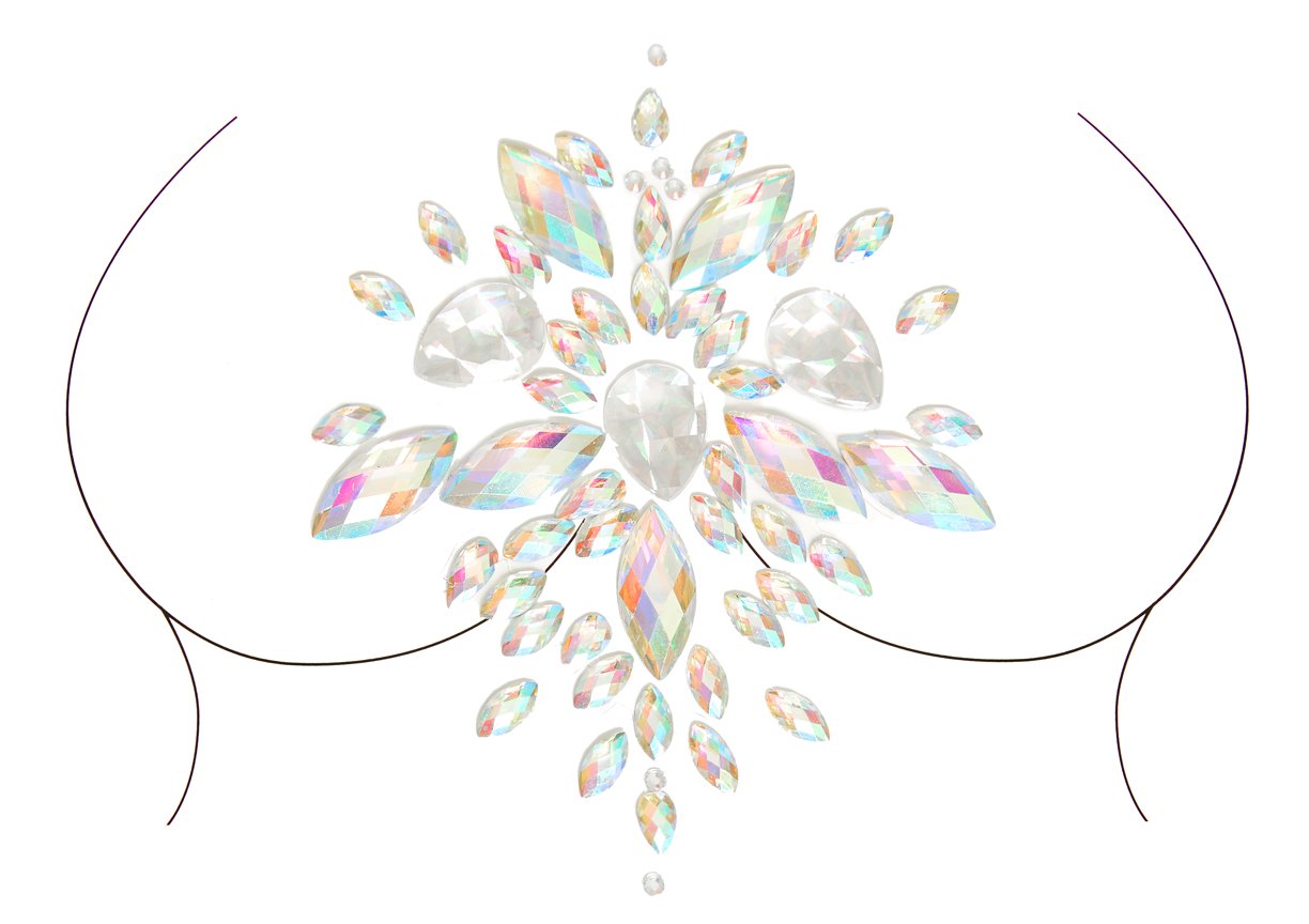 Celestial Adhesive Body Jewels - Glitter Gems Stickers for Festival, Rave & Party - Shimmering Body Bling for Face, Arms & Legs - Perfect for Halloween, Cosplay & EDM Events