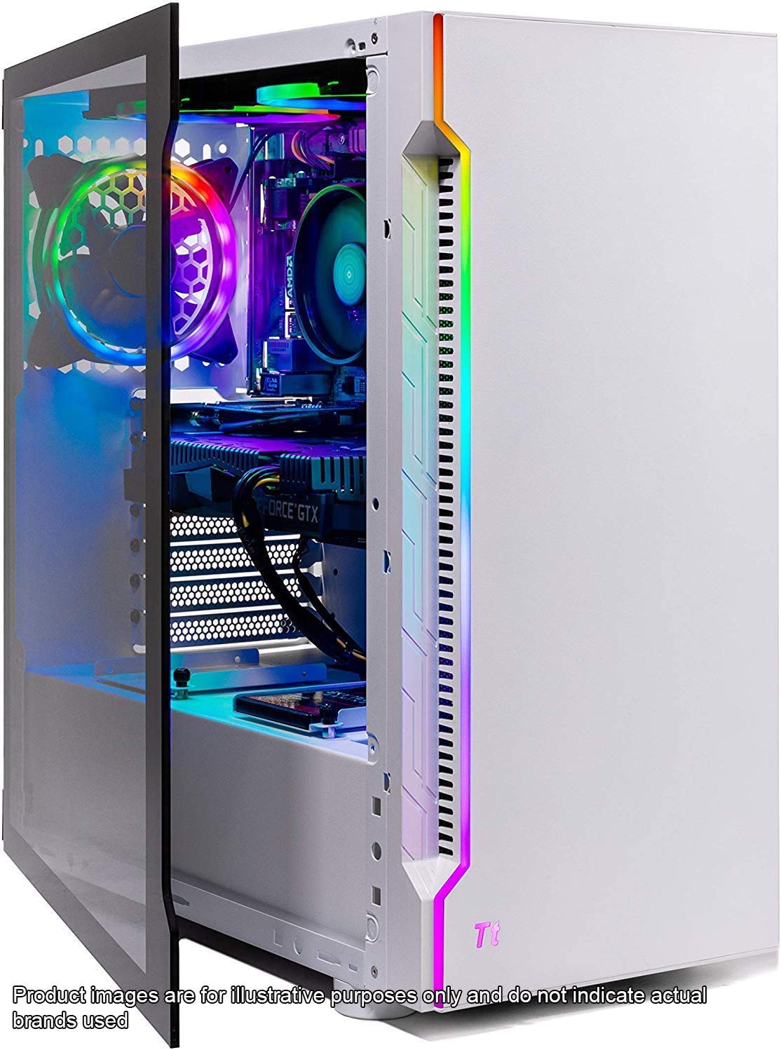 Skytech Archangel Gaming PC Desktop - AMD Ryzen 5 3600 3.6GHz, NVIDIA GTX 1660 Super 6GB, 500GB SSD, 16GB DDR4 3200MHz, RGB Fans, Win 11 Home | High-Performance Gaming Computer for Streaming, Esports & VR Ready