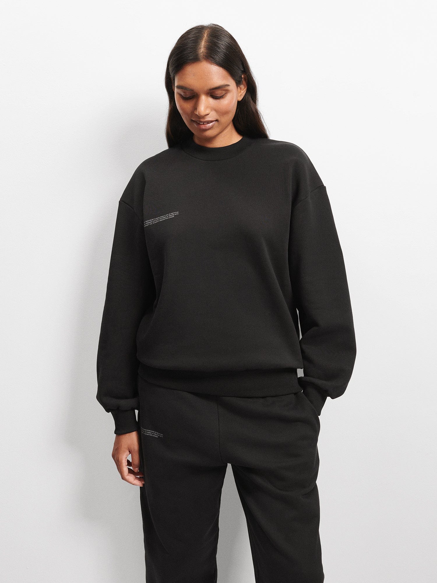 Women's DNA Print Sweatshirt - Soft Fleece Pullover, Black | Trendy Casual Wear for Women, Perfect for Lounge, Gym & Street Style