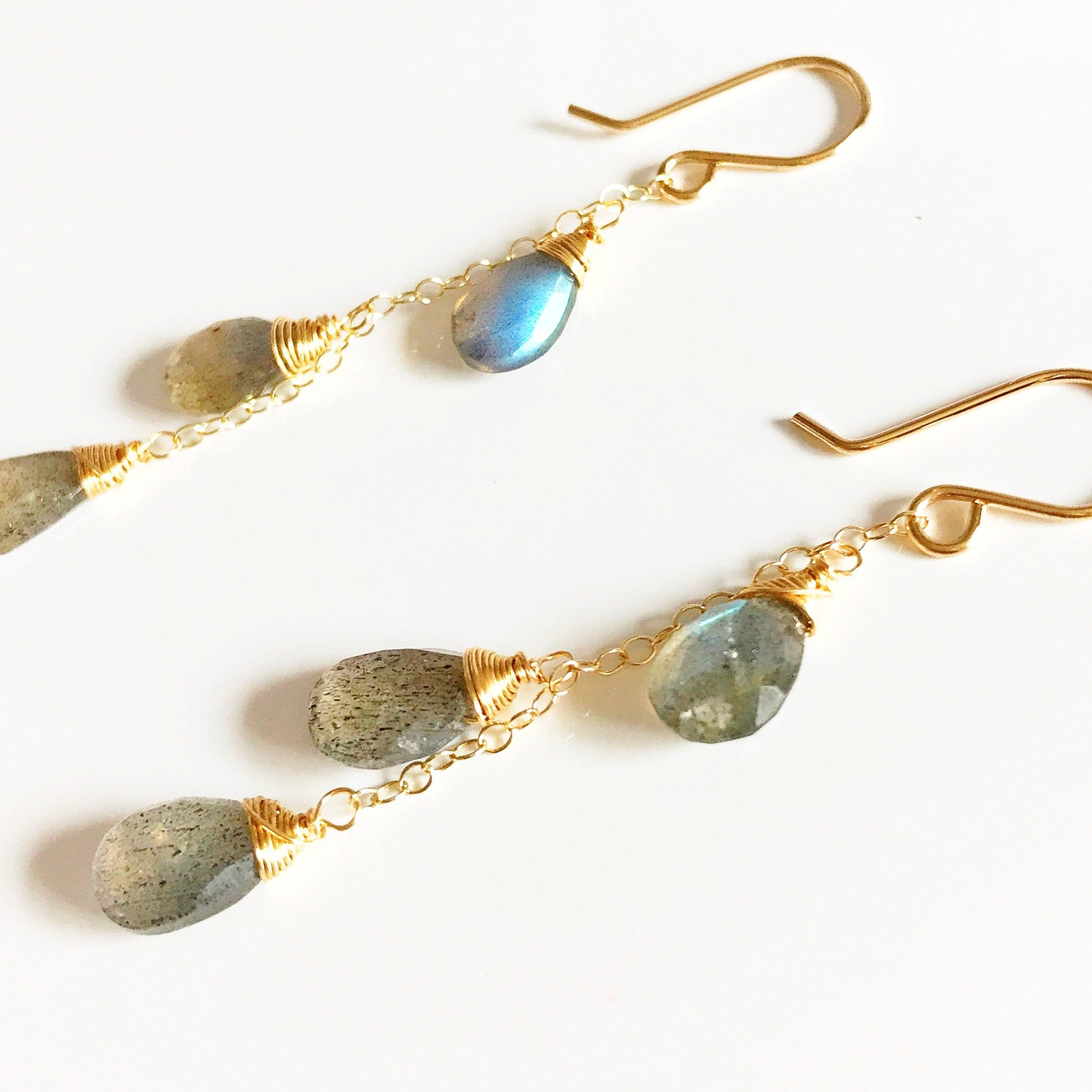 Labradorite Earrings for Women - Elegant Adele Style (E267) | Perfect for Parties, Weddings & Everyday Wear