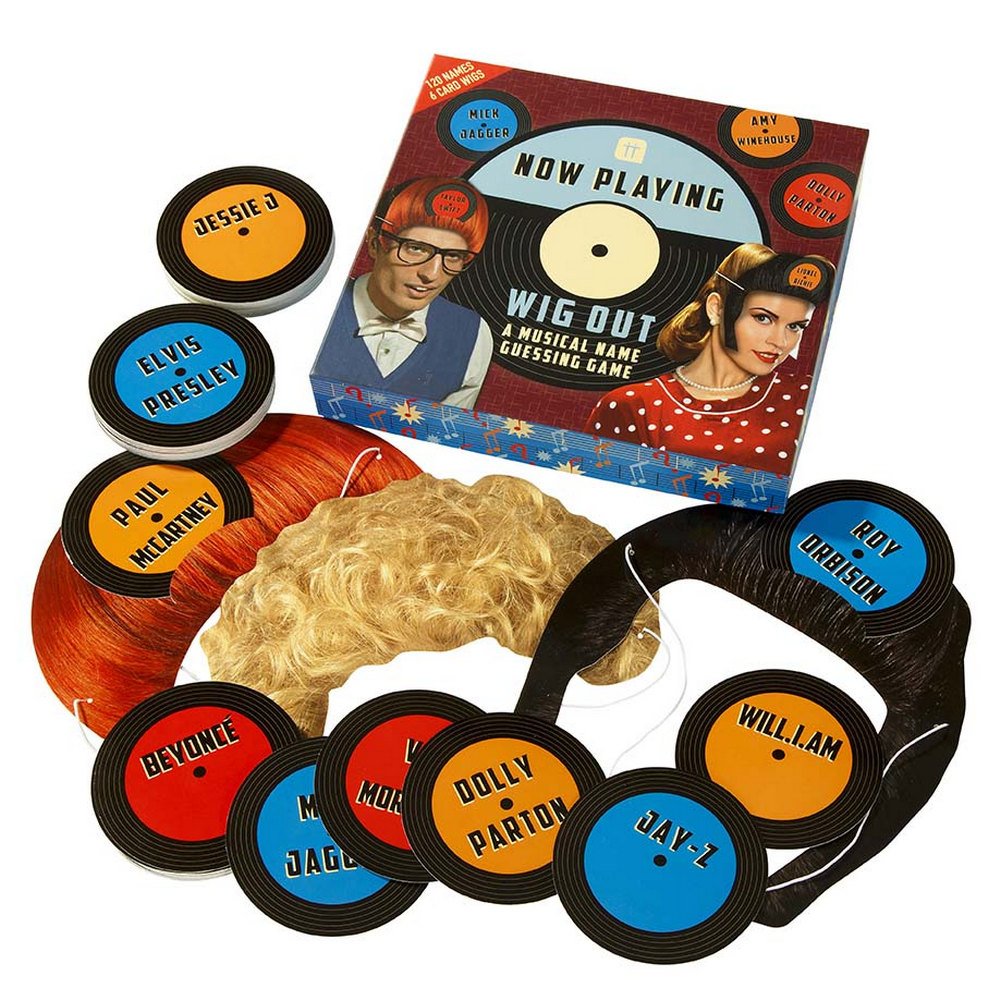 Talking Tables Now Playing Wig Out Musical Party Guessing Game - Fun Family Board Game for Adults & Kids, Multicolor - Perfect for Birthday Parties, Game Nights & Team Building Events