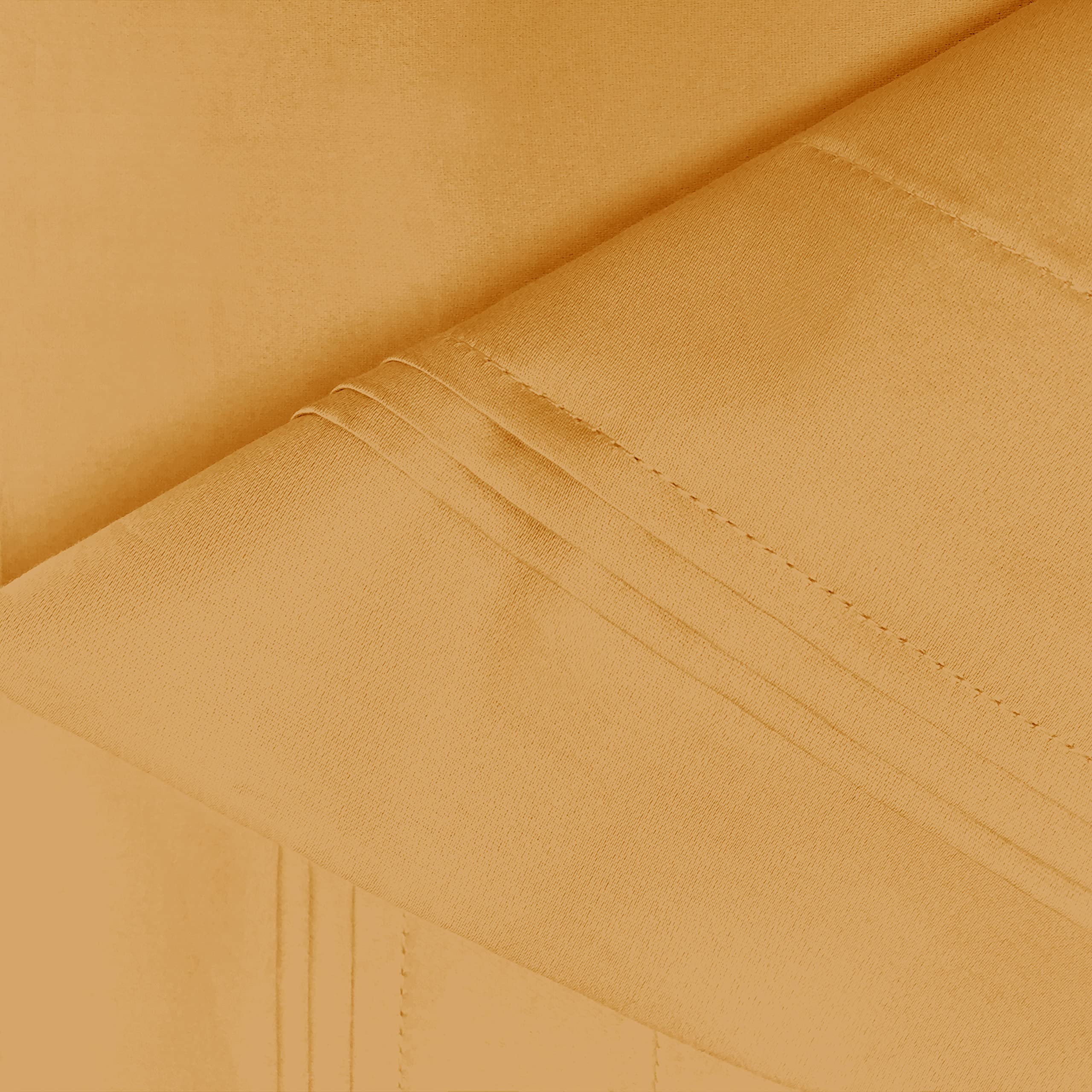 Premium 650 Thread Count Egyptian Cotton 3-Piece Sheet Set - Queen Size, Eco-Friendly & Ultra-Soft Bed Sheets with Deep Pocket (Fitted Sheet, Flat Sheet, 2 Pillowcases) in Gold - Perfect for Luxury Bedrooms, Hotels & Gift Giving