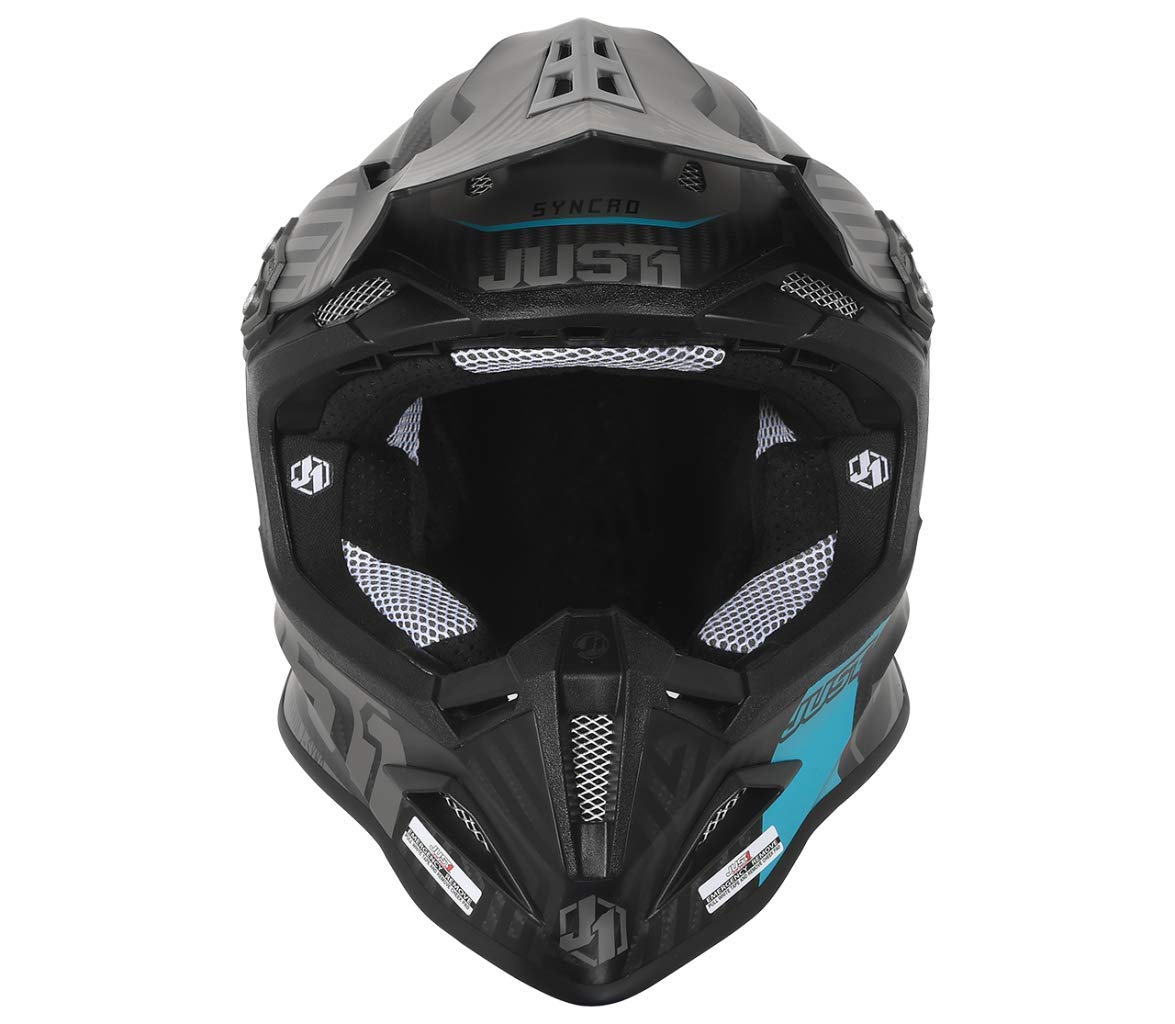 Just1 Racing J12 Syncro Carbon Fiber MX Off-Road Motocross Helmet - Lightweight & Durable for Trail Riding, Dirt Biking & Adventure Racing