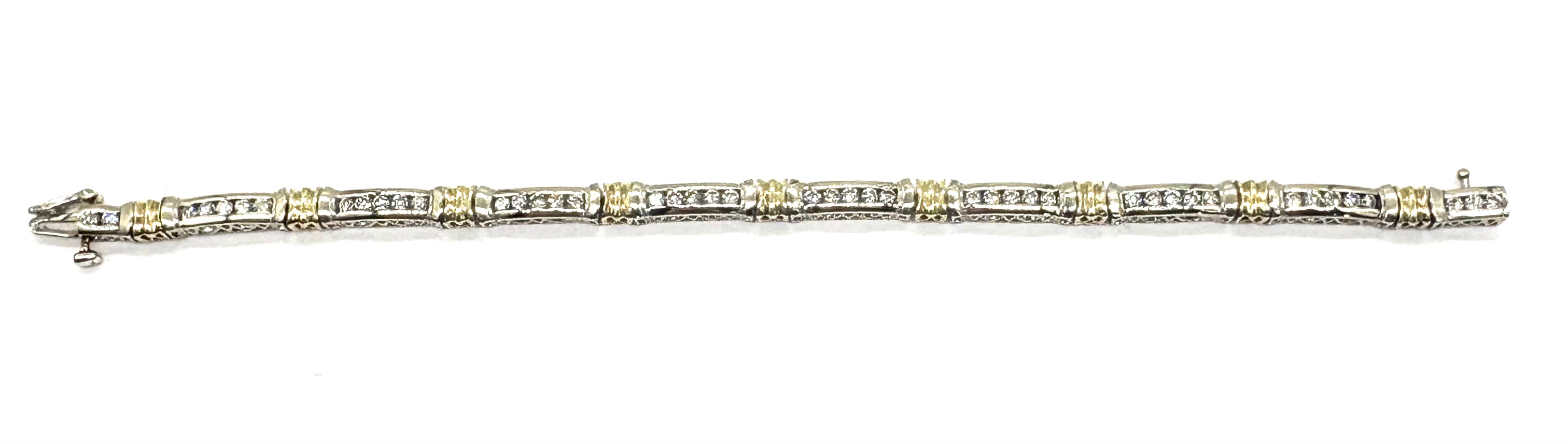 14K Gold Diamond 8 Bar Bracelet for Women - Elegant Stackable Bangle Jewelry Gift for Anniversary, Birthday & Special Occasions