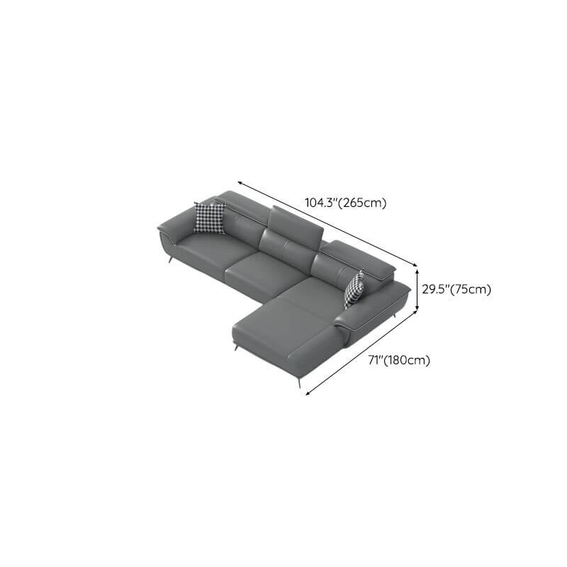 Mid Century Modern Modular Sofa with Leather Cushion & Pillow Top Arm - Stylish Living Room Furniture for Home & Office Comfort