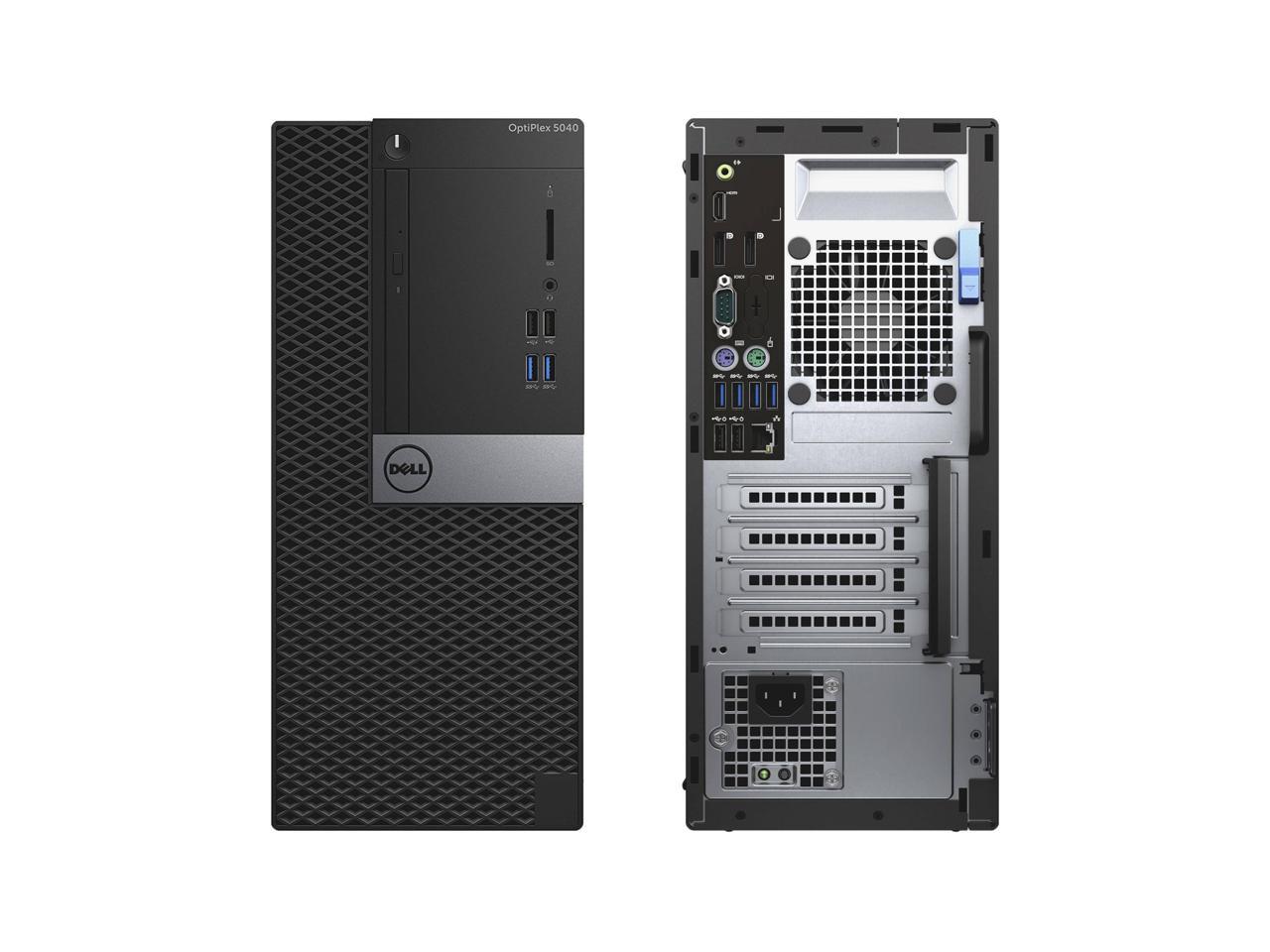 Refurbished Dell OptiPlex 5040 Tower Desktop PC - Intel Core i7-6700, 16GB RAM, 256GB SSD, Windows 10 Pro | Fast Business & Home Office Computer for Productivity & Multitasking